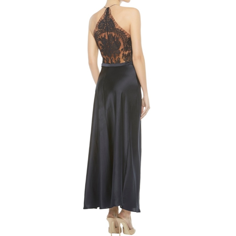 LA PERLA silk & lace freesia long nightgown S